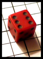 Dice : Dice - 6D Pipped - Red with Black Pips - Ebay May 2011